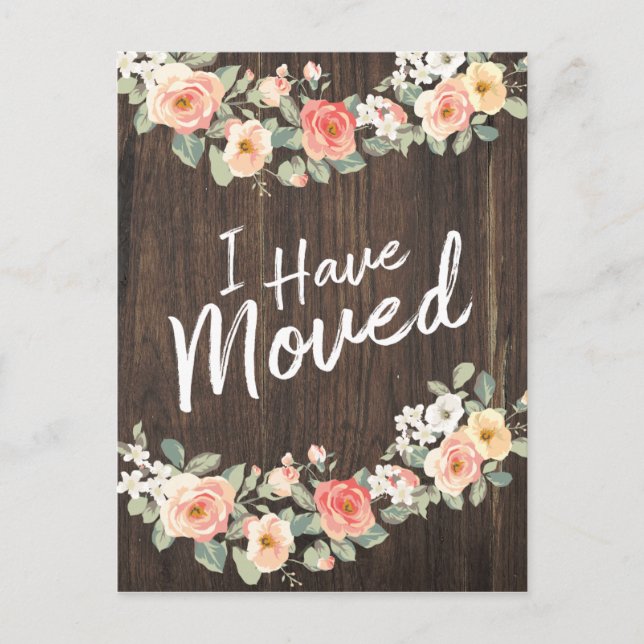 Landsbygdskort Jag Har Flyttat Meddelande Vykort (Framsida)