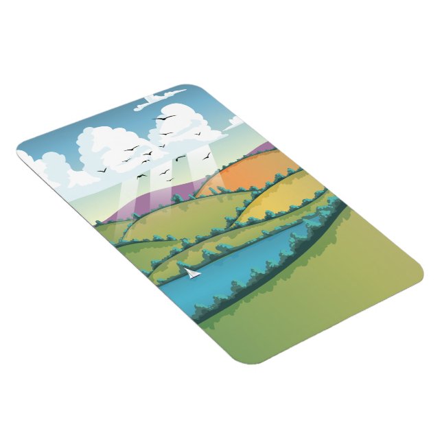 Landsbygdslandskap. Magnet (Högersidan)