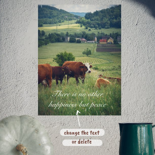 Landsbygdslandskap med kor poster