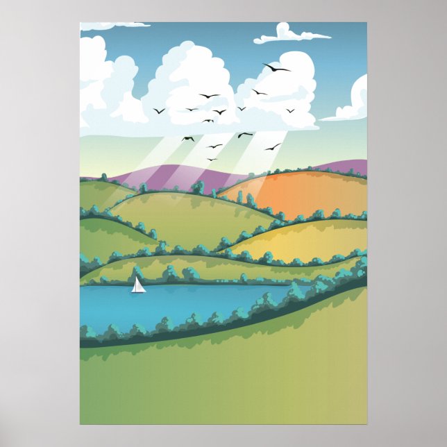 Landsbygdslandskap. Poster (Framsidan)