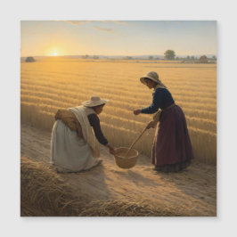 Landsbygdsliv: bondkvinnor som sår utsäde