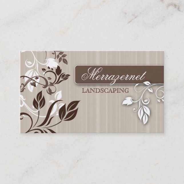 Landsbygdsprogrammet Affärskort Salon Beige Lövs Visitkort (Framsida)