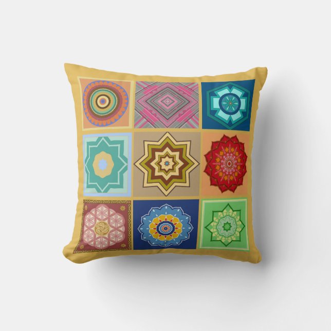Landsbygdsquilt Reversibel Kuddthrow Kudde (Framsida)