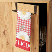 Landsbygdsröd gingham med vita prästkragar