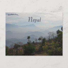 Landsbygdsscenen i Gulmi Nepal Vykort