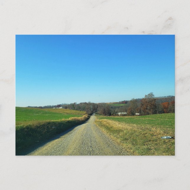 Landsbygdssidan i höst, Östersjön, Ohio Vykort (Framsida)