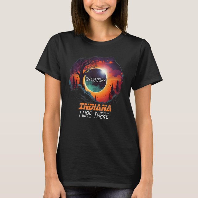 Landsbygdstotalt Solar Eclipse 2024 Indiana T Shirt (Framsida)