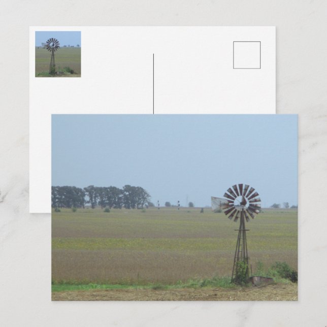 Landsbygdsvindkraftkort Vykort (Fram/baksida)