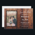 Landsbyggsbröllop av foto på Rustic-lada Spara Datumet<br><div class="desc">Foto på Rustic-lingträ,  landsbyggsbröllop Spara datumkortet. Rustik utformning av landsbyggsbröllopet. Du kan lägga till egen text och eget foto för att göra detta Spara datumkortet mycket personligt och unikt.</div>