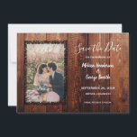 Landsbyggsbröllop av foto på Rustic-lada Spara Datumet<br><div class="desc">Foto på Rustic-lingträ,  landsbyggsbröllop Spara datumkortet. Rustik utformning av landsbyggsbröllopet. Du kan lägga till egen text och eget foto för att göra detta Spara datumkortet mycket personligt och unikt.</div>