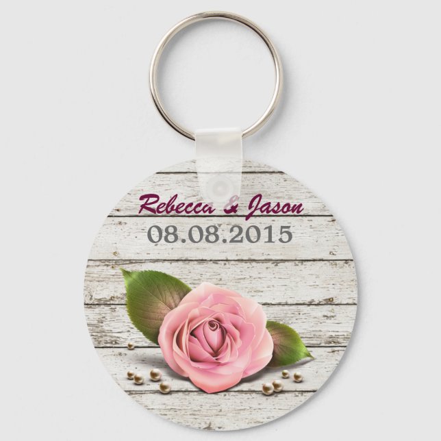 landsbyggsbröllop av viskös ved rosa ros fransk nyckelring (Framsida)