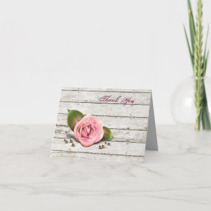 landsbyggsbröllop av viskös ved rosa ros fransk tack kort