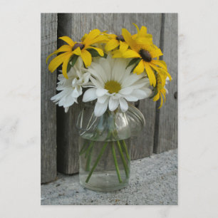 Landsbyggsbröllop: Daisy och svarta eyed Susans Inbjudningar