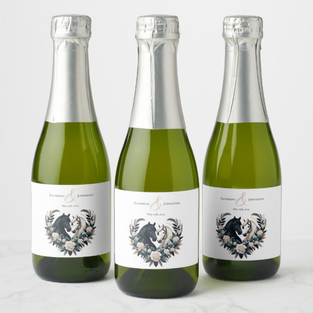 Landsbyggsbröllop-hästar i Kärlek (Flaskor)