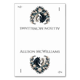 Landsbyggsbröllop-hästar i Kärlek Bordsnummer