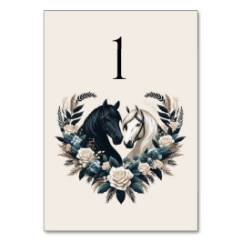 Landsbyggsbröllop-hästar i Kärlek Bordsnummer