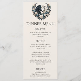 Landsbyggsbröllop-hästar i Kärlek Bröllop Meny