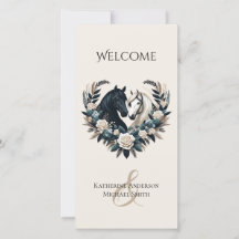 Landsbyggsbröllop-hästar i Kärlek-Bröllopsprogramm