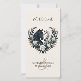 Landsbyggsbröllop-hästar i Kärlek-Bröllopsprogramm