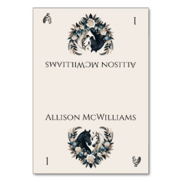 Landsbyggsbröllop-hästar i Kärlek-Fjäderfä Bordsnummer