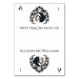 Landsbyggsbröllop-hästar i Kärlek-Fjäderfä Bordsnummer