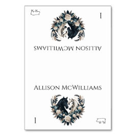 Landsbyggsbröllop-hästar i Kärlek-Gris Bordsnummer