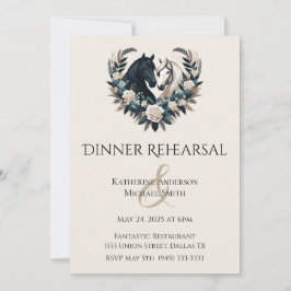 Landsbyggsbröllop-hästar i Kärlek Inbjudningar