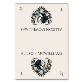 Landsbyggsbröllop-hästar i Kärlek-Vegetarian Bordsnummer