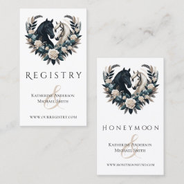 Landsbyggsbröllop-hästar i Kärlek Visitkort