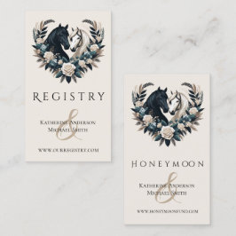 Landsbyggsbröllop-hästar i Kärlek Visitkort