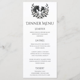 Landsbyggsbröllop-Hästar och blommor Bröllop Meny