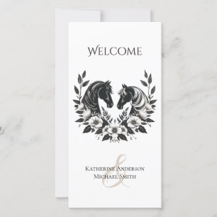 Landsbyggsbröllop-Hästar och blommor-Bröllopsprogr