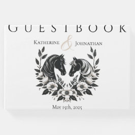 Landsbyggsbröllop-Hästar och blommor Gästböcker