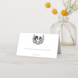 Landsbyggsbröllop-Hästar och blommor Placeringskort