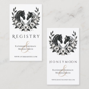 Landsbyggsbröllop-Hästar och blommor Visitkort