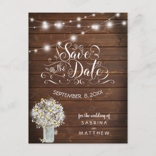 Landsbyggsbröllop Mason Burk Daisys BarefootBride™ Vykort