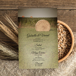 Landsbyggsbröllop-meny för Farm Hay Bales