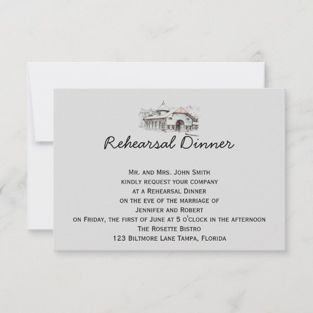 Landsbyggsbröllopet Barn Sketch Inbjudningar (Framsida)