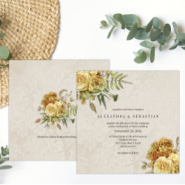 Landsbyggsbröllopet Boho Faded Gul ros