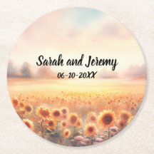 Landsbyggsbröllopet Boho Solros Rustic Watercolor