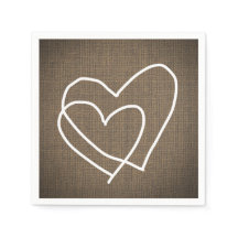 Landsbyggsbröllopet Burlap Hearts Rustic