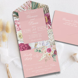 Landsbyggsbröllopet elegant Vattenfärgsfärg Boho-B