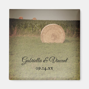 Landsbyggsbröllopet Farm Hay Bales Magnet