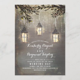 Landsbyggsbröllopet Lönöntlar för Ljus med Rustic  Inbjudningar