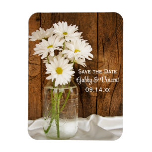Landsbyggsbröllopet Mason Burk Daisys Spara datum Magnet