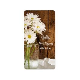 Landsbyggsbröllopet Mason Burk och White Daisys Adressetikett