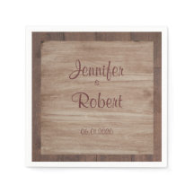 Landsbyggsbröllopet Napkin för trä och fåglar