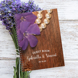 Landsbyggsbröllopet Periwinkle, Pearls and Barn Wo Anteckningsbok