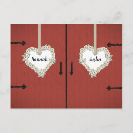 Landsbyggsbröllopet Röda staplar och Daisy Spara d Vykort