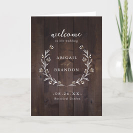 Landsbyggsbröllopet Rustic Barn Wood Boho Blommigt Program